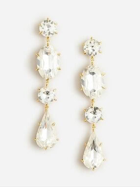 NEW J. Crew Linear Crystal Earrings